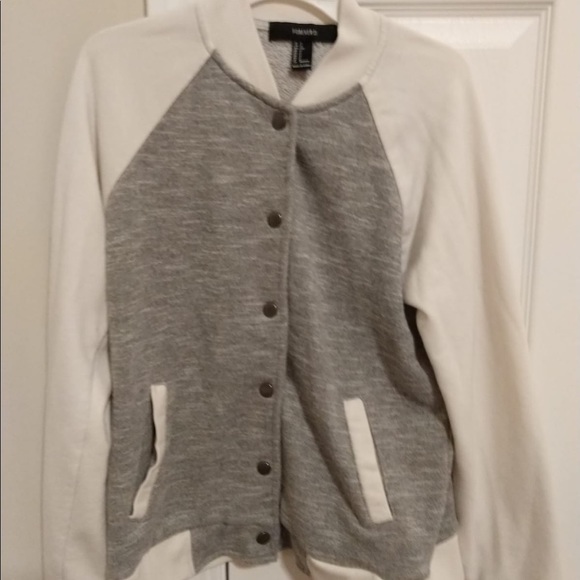 Forever 21 White and Grey Cardigan - Picture 1 of 4